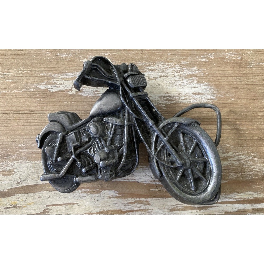 Vintage Bergamont Brass Works belt buckle chopper motorcycle easy rider 1979